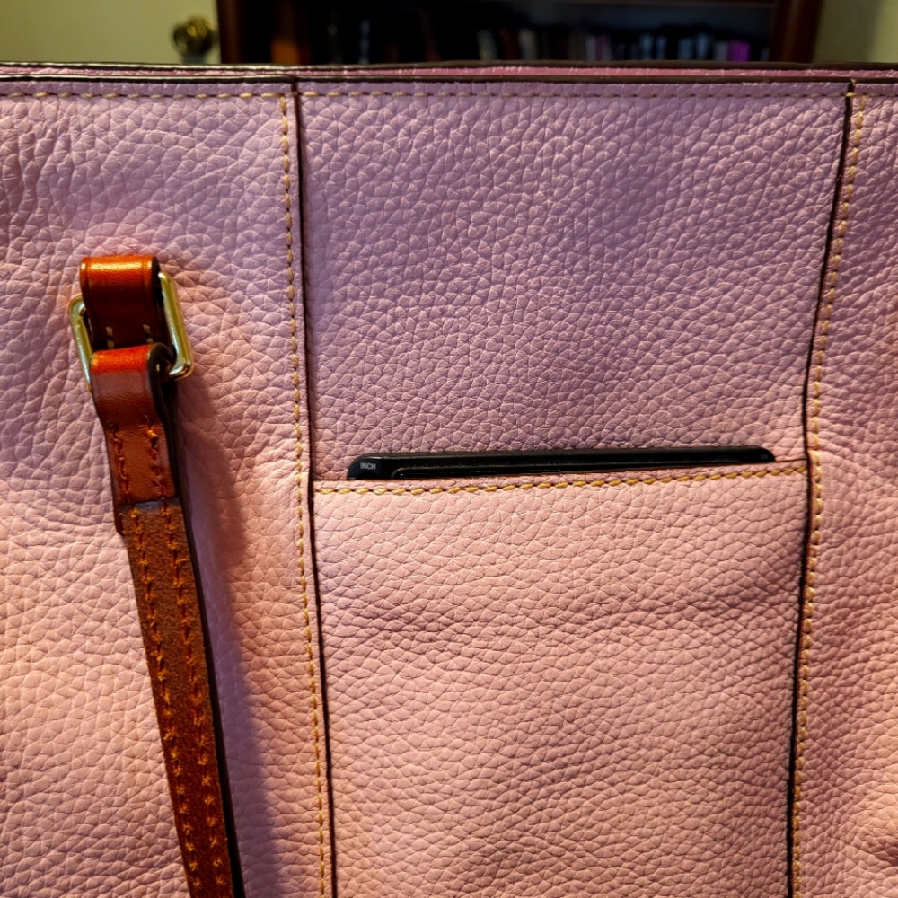 Dooney & Bourke pink pebble leather handbag